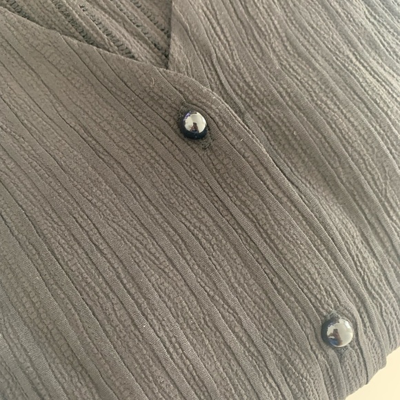 NEW BLACK PLISSE SHIRT AND FLARE PANTS SET - Picture 7 of 7